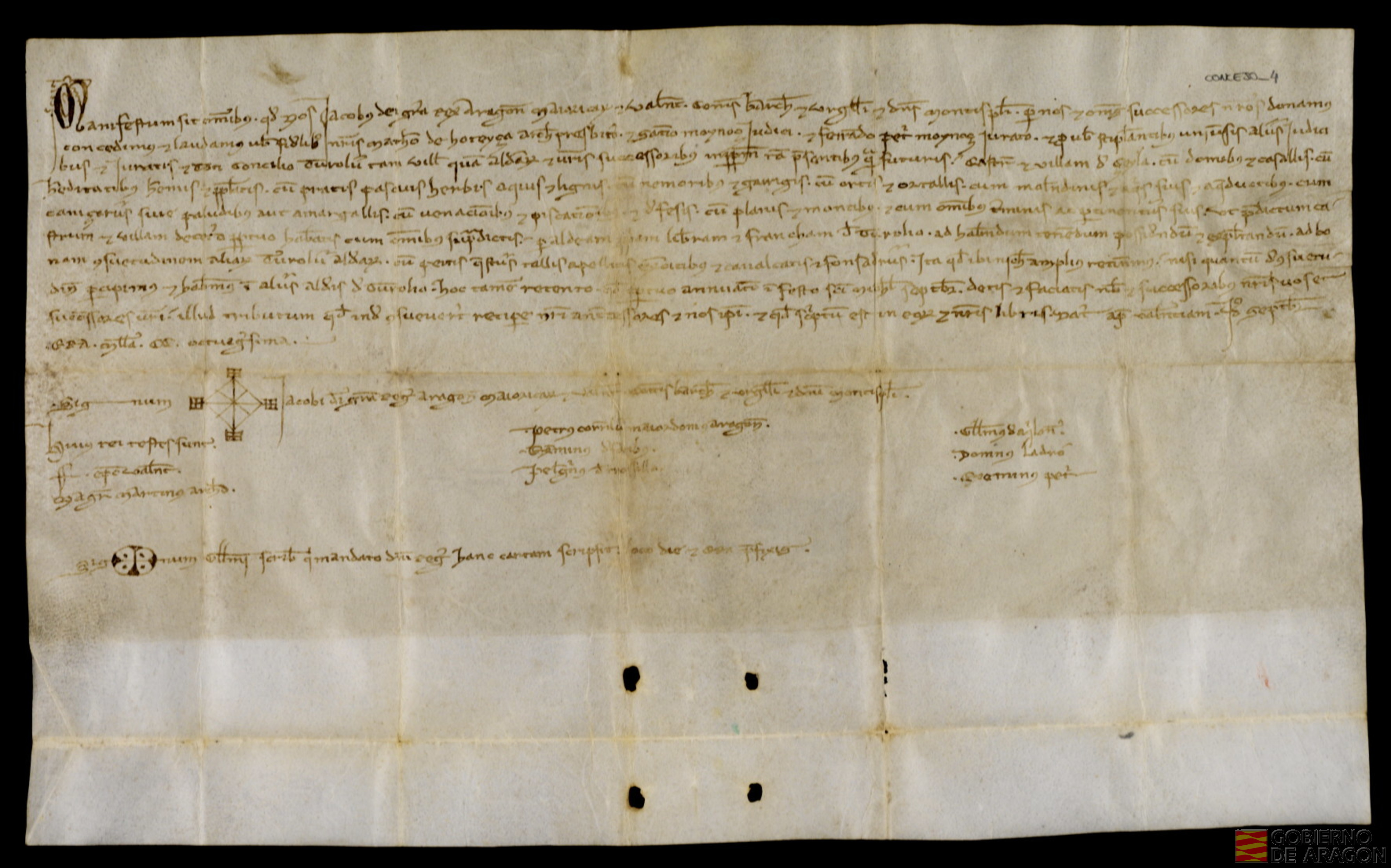 Privilegio de Jaime I por el que concede al Concejo de Teruel el castillo y villa de Cella con todos sus términos